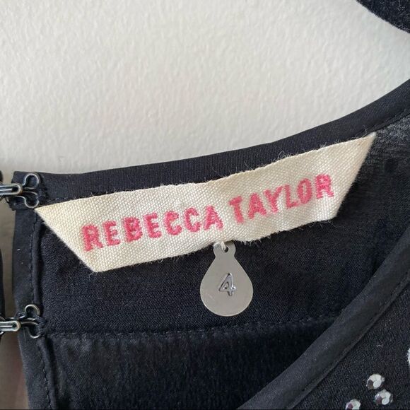 REBBECA Taylor -Silk Rhinestone Sleeve/Neckline Detail Dressy Blouse - Picture 11 of 11